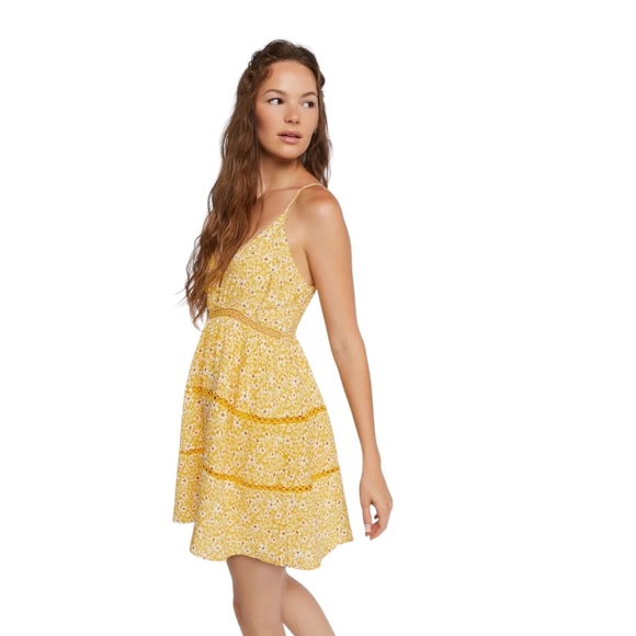Forever 21 Yellow Floral Mini Dress - Picture 3 of 10